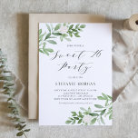 Convites Aquarela Verde e Flor Branca Doce Dezesseis<br><div class="desc">Convide convidados para o seu evento com este doce e personalizável convite de aniversário de dezesseis. Apresenta buquês de aquarelas de flores verdes e brancas com um padrão botânico correspondente. Personalize adicionando seus detalhes. Este doce 16 convite verde é perfeito para primavera e festas de aniversário de inverno.</div>