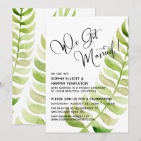 Aquarela Verde Nós Casamos! Pós-Casamento