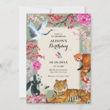 Aquarela vintage rústico Animais silvestres floral