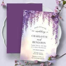 Aquarela Wisteria Floral Elegante Casamento