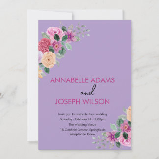 Convites aquarelas Florais Casamento Botânico Moderno