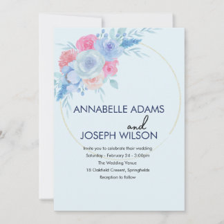 Convites aquarelas Flores Botânica Moderna Casamento