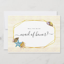 Convites Aquarelas, você será minha madrinha de casamento?