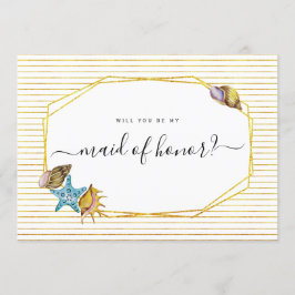 Convites Aquarelas, você será minha madrinha de casamento?