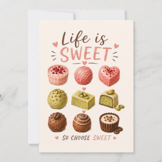 Convites Aquarell Pralinen – Französische Patisserie Cafe
