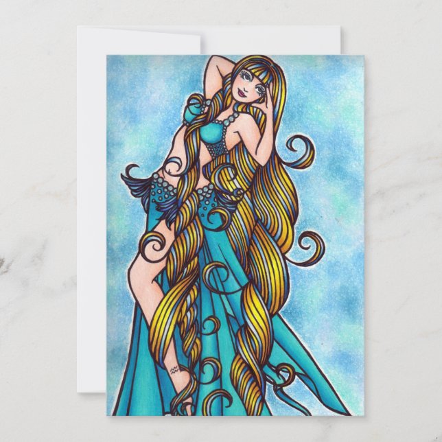 Convites Aquarius Belly Dancer (Frente)