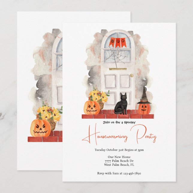 Convites Aquecimento Doméstico da Porta da Frente (Frente/Verso)