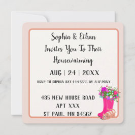 Convites Aquecimento Doméstico Mínimo Moderno Botânico Grit