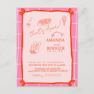 Convites Aquela é a Noiva Italian Doodles Casamento