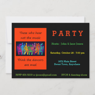 Convites Aqueles que ouvem não a música pensar dançarinos