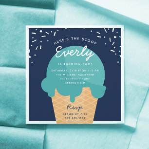 Convites Aqui está a Festa de aniversário do Cone do Sorvet