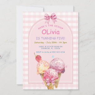 Convites Aqui está a Festa de aniversário do Sorvete Scoop