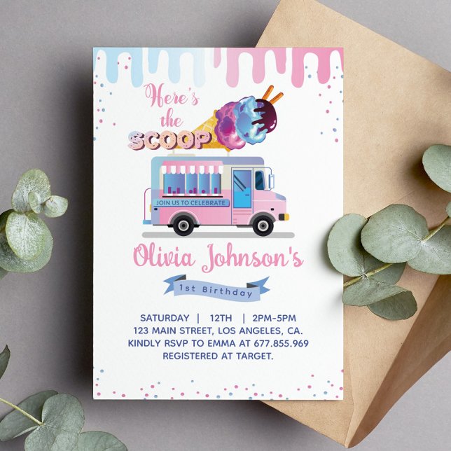 Convites Aqui está a Festa de primeiro aniversario da Garot (Criador carregado)