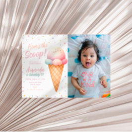 Convites Aqui está a foto de aniversário do Sorvete Scoop