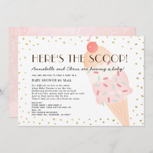 Convites Aqui está o Chá de fraldas do Sorvete Scoop por Co