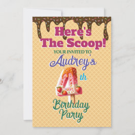 Convites Aqui está o Cone Waffle Scoop