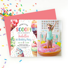 Convites Aqui está o primeiro aniversario do Sorvete das Mo