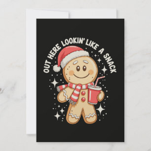 Convites Aqui fora parecendo um lanche Gingerbread Natal