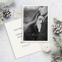 Aqui | Foto Romântica de Casamento Save the Date