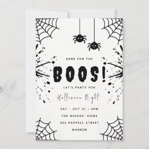 Convites Aqui para a Festa de Halloween dos Boos