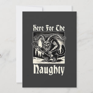 Convites Aqui para o Natal Assustador do Krampus Travesso D