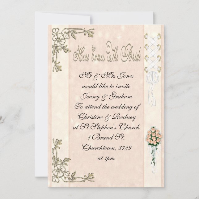 Convites Aqui Vem A Noiva (Frente)