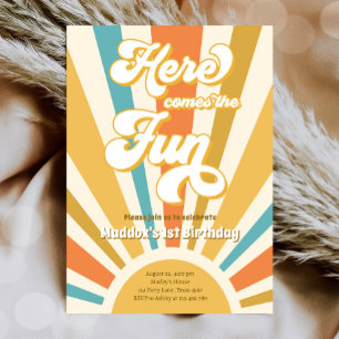 Convites Aqui Vem O Bom Retro Boho Hippie Boy Aniversário