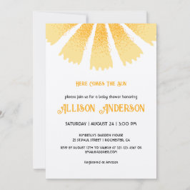 Convites Aqui vem o Chá de fraldas do Sol