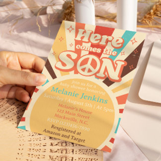 Convites Aqui Vem O Chá de fraldas Filho