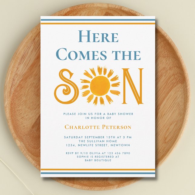 Convites Aqui Vem O Chá de fraldas Filho (Criador carregado)