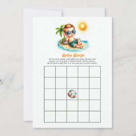 Convites Aqui Vem o Filho Jogo de Bingo para Chá de Bebê