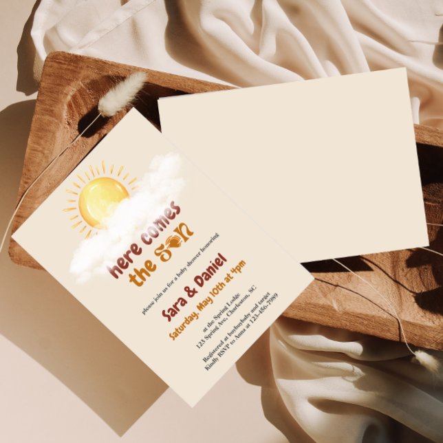 Convites Aqui vem o gênero do filho. (Criador carregado)