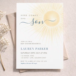 Convites Aqui Vem o Menino Chá de Bebê