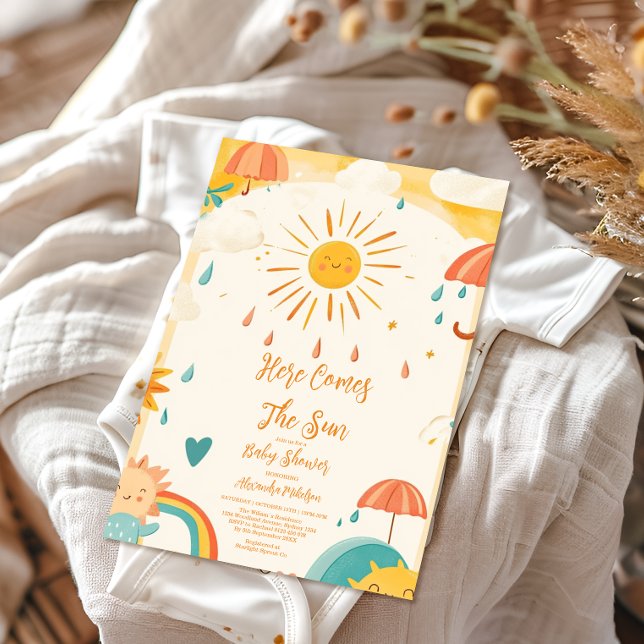 Convites Aqui vem o Sol Amarelo Filho (Criador carregado)