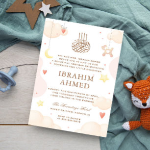 Convites Aquiqa Islâmica Neutra De Cana Única Aqiqa Aqeqa B