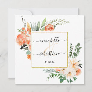 Convites *~* AR21 QR RSVP Dourado FLUXOS Glitter CASAMENTO