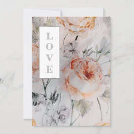 Convites *~ AR26 Romance Flower QR RSVP Casamento Vitoriano