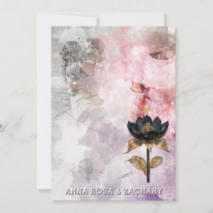 Convites *~* AR26 rosa 30 QR Casamento de FOTO de RSVP Vito