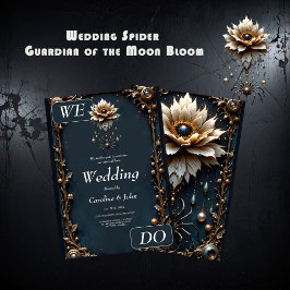 Convites Aranha de Casamento – Guardiã do Florescer da Lua.