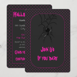 Convites Aranha de Halloween assustadora