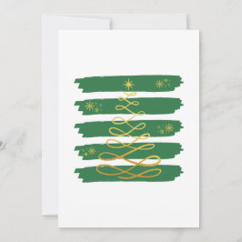 Convites Árbol navideño dorado
