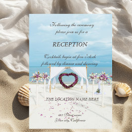 Convites Arbusto Floral para Casamento na Praia Recepção