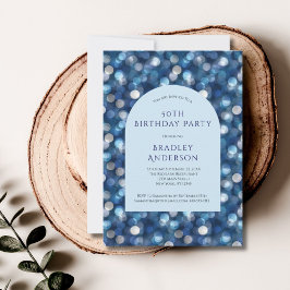 Convites Arca Azul De Fundo Para Ele 50º Aniversário