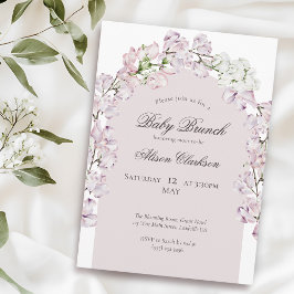 Convites Arca da flor da ervilha Doce brunch lavanda elegan