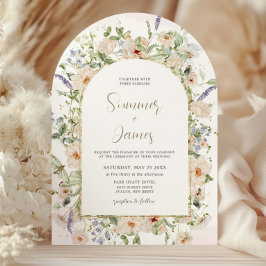 Convites Arca De Casamento De Jardim Floral De Flor Selvage