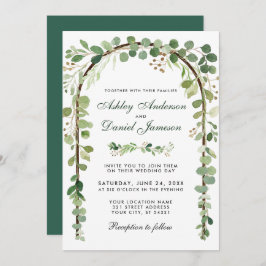 Convites Arca de Madeira Verde Eucalyptus Botânica de Casam