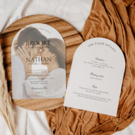 Convites Arca Elegante Moderna Tudo em Um Casamento Fotográ