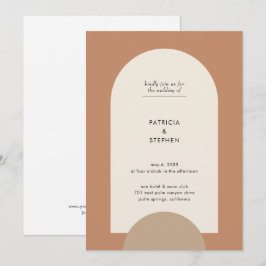 Convites Arca Geométrica Modern Boho Terracotta Casamento