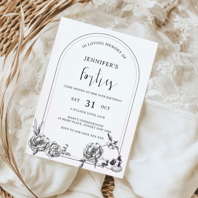 Convites Arca gótica traçada 50ª Festa de aniversário (Criador carregado)