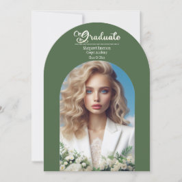 Convites Arca Verde-Oliva Formando- Moderna